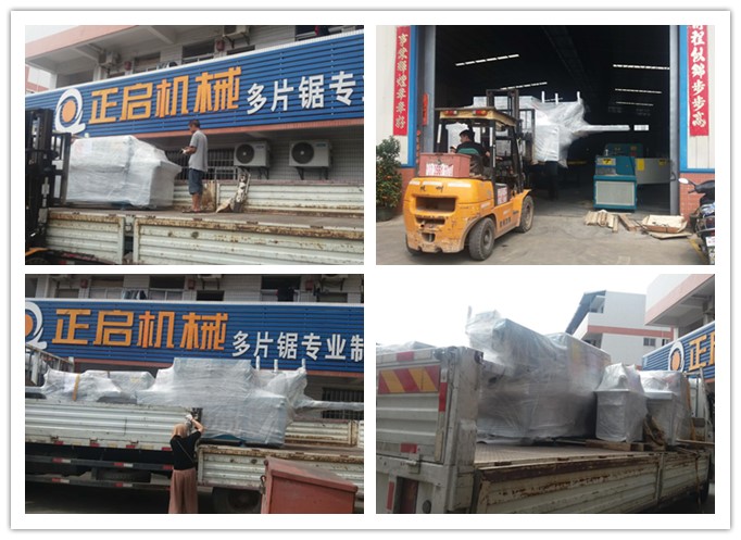 2018年5月發往柬埔寨--雙排鏈原木多片鋸、方木多片鋸、清邊機、磨鋸片機