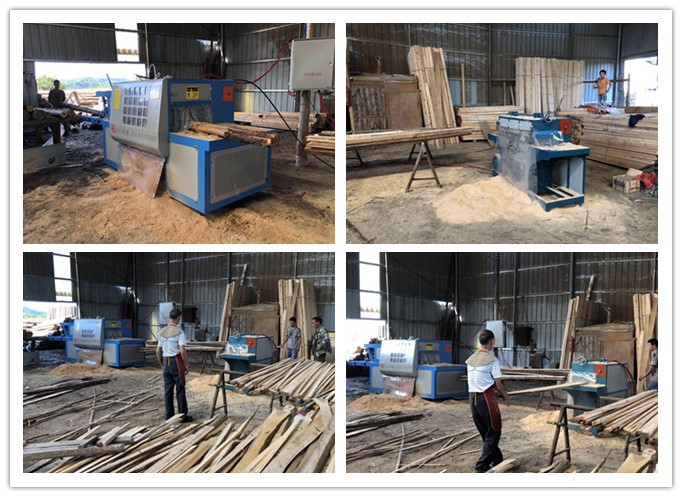 2018年6月湖南懷化雙排鏈原木多片鋸、小型方木多片鋸現(xiàn)場(chǎng)工作圖