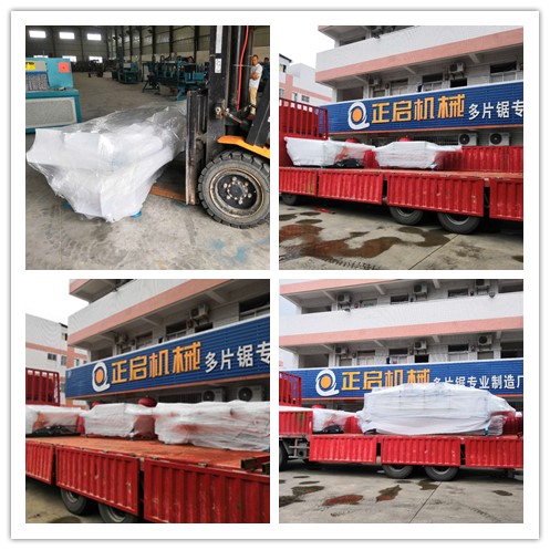 2018年8月發往上海--原木自動分料架、邊皮輸送架、方木自動進料架、方木自動出料架、成品堆料架