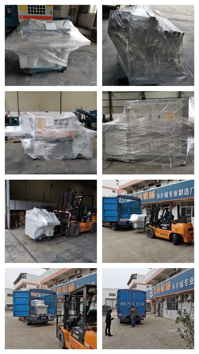 2021年3月8日發(fā)往廣東省佛山市-ZQ80型邊皮鋸、ZQ400清邊多片鋸