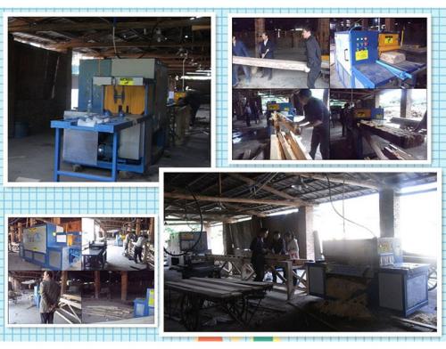 湖南常德邵陽-400原木多片鋸-方木150高多片鋸加工現場