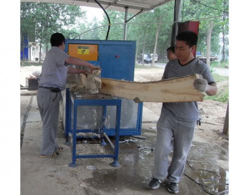 江蘇省淮安市連水-350圓木多片鋸加工現(xiàn)場(chǎng)