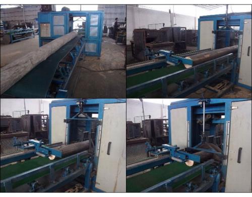 圓木500自動截木機-加工現場